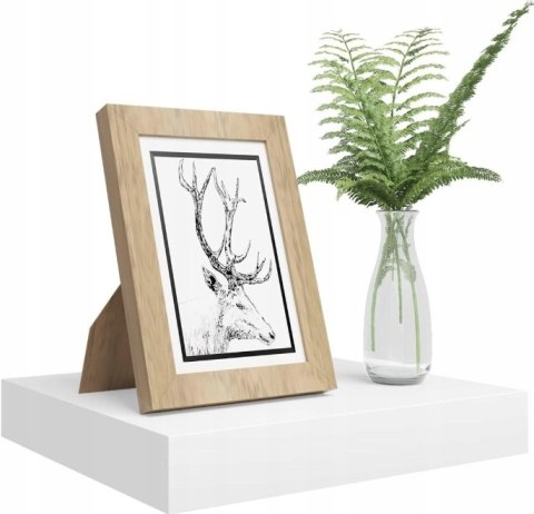 WOLTU Regał wiszący MDF biały 25x23 cm na książki CD DVD