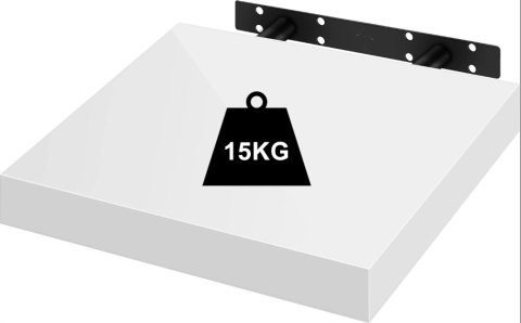 WOLTU Regał wiszący MDF biały 25x23 cm na książki CD DVD