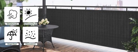 MOSKITIERA OGRODZENIOWA 1X15M SIATKA ZACIEMNIAJĄCA HDPE 280G PARAWAN