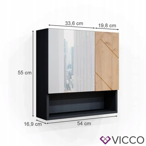 SZAFKA Z LUSTREM IRMA ANTRACYT/ZŁOTO VICCO SZAFKA Z LUSTREM IRMA ANTRACYT/ZŁOTO VICCO
