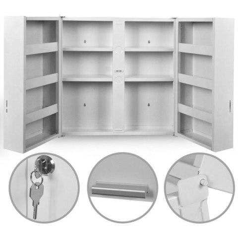 APTECZKA ŚCIENNA XXL METALOWA SZAFKA NA LEKI DO ŁAZIENKI APTECZKA ŚCIENNA XXL METALOWA SZAFKA NA LEKI DO ŁAZIENKI