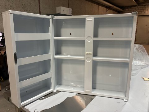 APTECZKA ŚCIENNA XXL METALOWA SZAFKA NA LEKI DO ŁAZIENKI