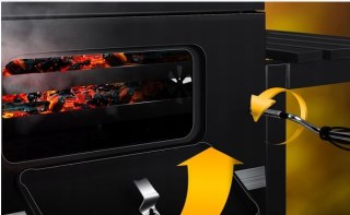 GRILL WĘGLOWY NA KÓŁKACH XXL KESSER CZARNY OGRODOWY