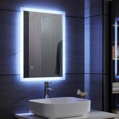LUSTRO LED DO ŁAZIENKI 50X70 Z FUNKCJĄ ANTYZAPAROWĄ ŚCIEMNIANE LUSTRO LED DO ŁAZIENKI 50X70 Z FUNKCJĄ ANTYZAPAROWĄ ŚCIEMNIANE