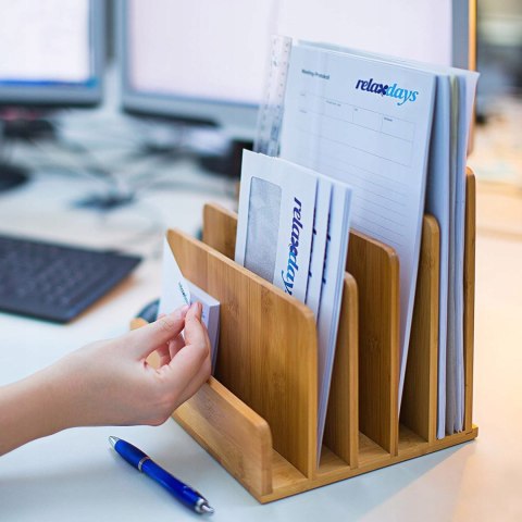 ORGANIZER BIURKOWY NA DOKUMENTY LISTY GAZETY BAMBUS 5w1