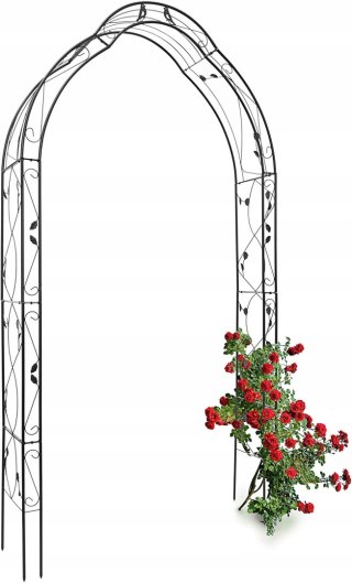 PERGOLA OGRODOWA ŻELAZNA ŁUK DO RÓŻ PNĄCZY ORNAMENT PTAKI DEKOR