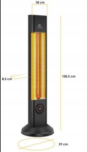 PROMIENNIK TARASOWY DOMOWY STOJĄCY 2000W PILOT POKROWIEC PROMIENNIK TARASOWY DOMOWY STOJĄCY 2000W PILOT POKROWIEC