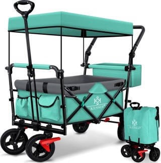 SKŁADANY WÓZEK TRANSPORTOWY RĘCZNY Z DASZKIEM 80KG MOBILNY