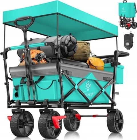 SKŁADANY WÓZEK TRANSPORTOWY RĘCZNY Z DASZKIEM 80KG MOBILNY SKŁADANY WÓZEK TRANSPORTOWY RĘCZNY Z DASZKIEM 80KG MOBILNY