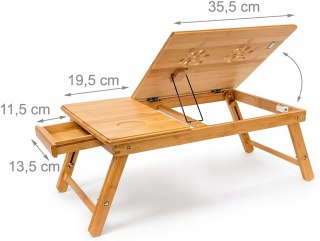 STOLIK POD LAPTOPA Z REGULACJĄ NACHYLENIA TACA ŚNIADANIOWA DO ŁÓŻKA
