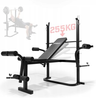 WIELOFUNKCYJNA ŁAWECZKA TRENINGOWA DO ĆWICZEŃ SIŁOWYCH ZE STACJĄ FITNESS