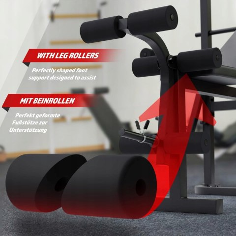 WIELOFUNKCYJNA ŁAWECZKA TRENINGOWA DO ĆWICZEŃ SIŁOWYCH ZE STACJĄ FITNESS WIELOFUNKCYJNA ŁAWECZKA TRENINGOWA DO ĆWICZEŃ SIŁOWYCH ZE STACJĄ FITNESS