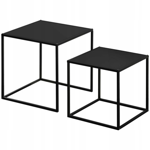 ZESTAW 2 STOLIKÓW KAWOWYCH NOWOCZESNY DESIGN STALOWA RAMA ZESTAW 2 STOLIKÓW KAWOWYCH NOWOCZESNY DESIGN STALOWA RAMA