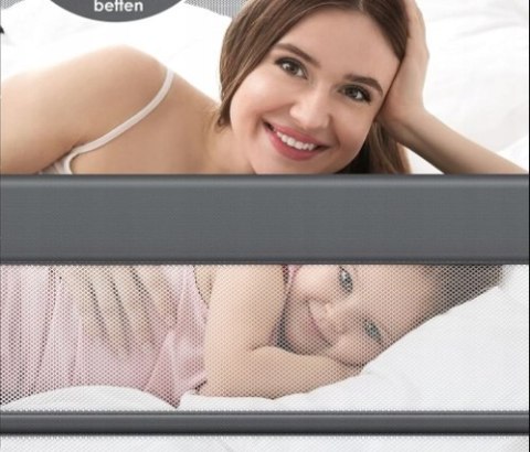 BARIERKA OCHRONNA NA ŁÓŻKO DZIECIĘCE SKŁADANA REGULOWANA 150CM