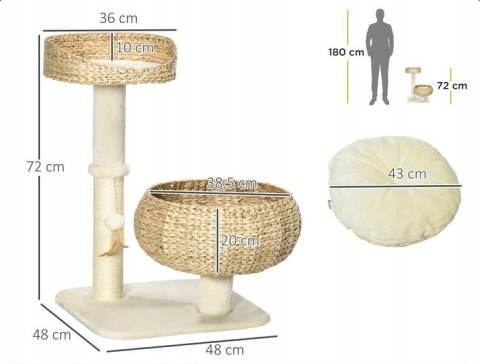 ELEGANCKI DRAPAK DLA KOTA PREMIUM LEGOWISKO PIŁKA PLUSZ SZCZEBLE ELEGANCKI DRAPAK DLA KOTA PREMIUM LEGOWISKO PIŁKA PLUSZ SZCZEBLE