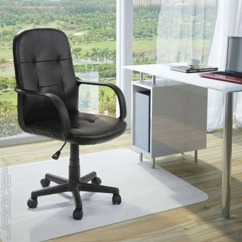 FOTEL BIUROWY OBROTOWY ERGONOMICZNY Z PODŁOKIETNIKAMI CZARNY FOTEL BIUROWY OBROTOWY ERGONOMICZNY Z PODŁOKIETNIKAMI CZARNY