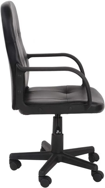 FOTEL BIUROWY OBROTOWY ERGONOMICZNY Z PODŁOKIETNIKAMI CZARNY FOTEL BIUROWY OBROTOWY ERGONOMICZNY Z PODŁOKIETNIKAMI CZARNY