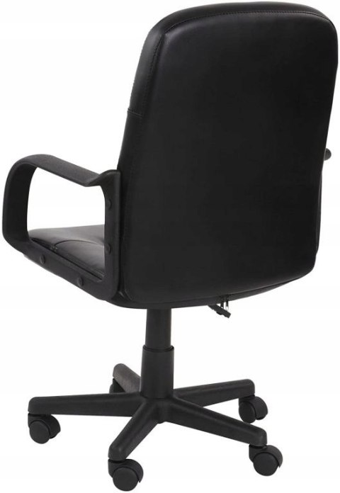 FOTEL BIUROWY OBROTOWY ERGONOMICZNY Z PODŁOKIETNIKAMI CZARNY FOTEL BIUROWY OBROTOWY ERGONOMICZNY Z PODŁOKIETNIKAMI CZARNY