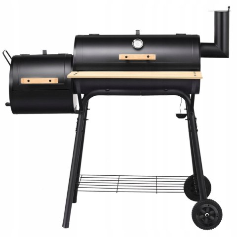 GRILL WĘGLOWY DWUKOMOROWY OGRODOWY Z TERMOMETREM KÓŁKAMI GRILL WĘGLOWY DWUKOMOROWY OGRODOWY Z TERMOMETREM KÓŁKAMI