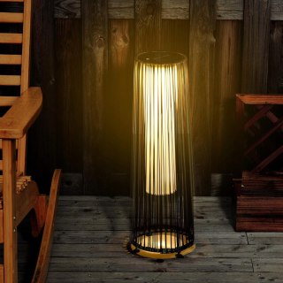 LAMPA OGRODOWA SOLARNA LED RATTAN ZEWNĘTRZNA DEKORACYJNA