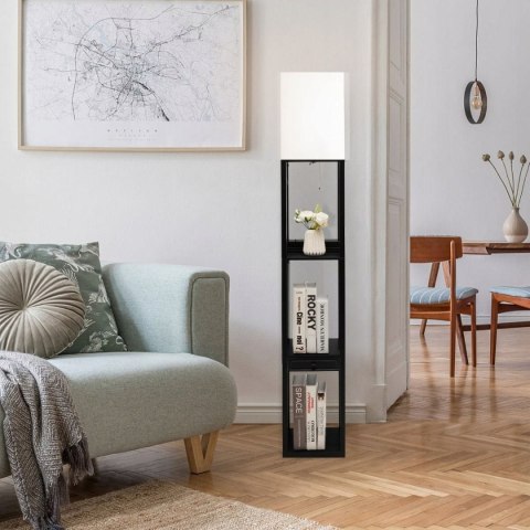 LAMPA PODŁOGOWA Z PÓŁKĄ USB SZUFLADĄ DO SALONU SYPIALNI BIURA LAMPA PODŁOGOWA Z PÓŁKĄ USB SZUFLADĄ DO SALONU SYPIALNI BIURA