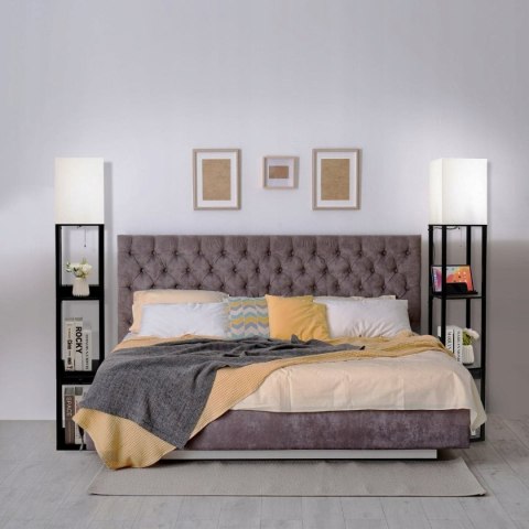 LAMPA PODŁOGOWA Z PÓŁKĄ USB SZUFLADĄ DO SALONU SYPIALNI BIURA LAMPA PODŁOGOWA Z PÓŁKĄ USB SZUFLADĄ DO SALONU SYPIALNI BIURA
