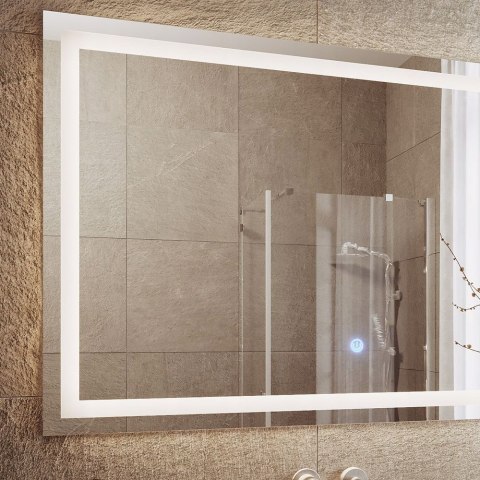 NOWOCZESNE LUSTRO LED ŁAZIENKOWE 110X70 Z PODŚWIETLENIEM ŚCIENNE NOWOCZESNE LUSTRO LED ŁAZIENKOWE 110X70 Z PODŚWIETLENIEM ŚCIENNE