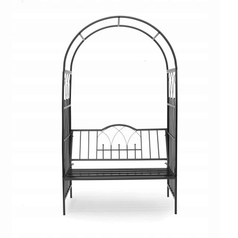 PERGOLA OGRODOWA Z ŁAWKĄ METALOWA PODPORA DLA ROŚLIN PNĄCYCH