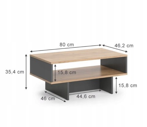 STOLIK KAWOWY ŁAWA 2 POZIOMY LOFT DO SALONU NOWOCZESNY DESIGN
