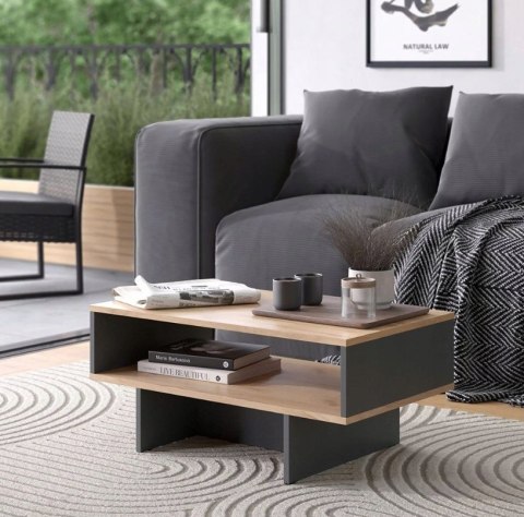 STOLIK KAWOWY ŁAWA 2 POZIOMY LOFT DO SALONU NOWOCZESNY DESIGN