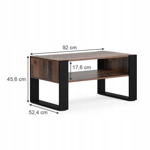 STOLIK KAWOWY Z PÓŁKĄ DO SALONU NOWOCZESNY DESIGN STOLIK KAWOWY Z PÓŁKĄ DO SALONU NOWOCZESNY DESIGN