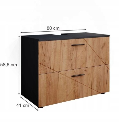 SZAFKA ŁAZIENKOWA POD UMYWALKĘ Z SZUFLADAMI 80CM IRMA