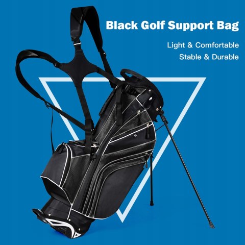 TORBA GOLFOWA STOJĄCA LEKKA 4 PRZEGRODY KIESZENIE WSPORNIK