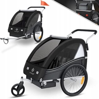 WIELOFUNKCYJNY PRZYCZEPKA ROWEROWA DZIECIĘCA 2W1 BUGGY