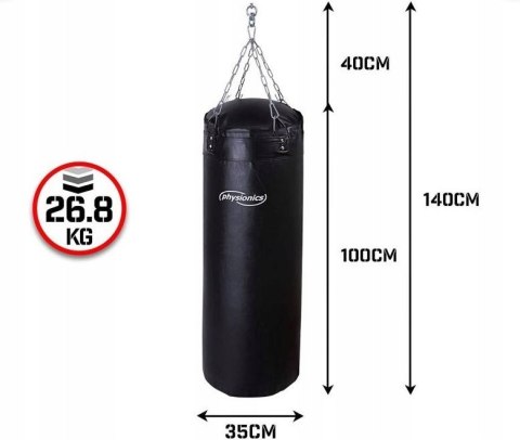 WOREK TRENINGOWY BOKSERSKI 100CM 27KG ŁAŃCUCH SIŁOWNIA MMA WOREK TRENINGOWY BOKSERSKI 100CM 27KG ŁAŃCUCH SIŁOWNIA MMA