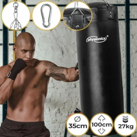 WOREK TRENINGOWY BOKSERSKI 100CM 27KG ŁAŃCUCH SIŁOWNIA MMA WOREK TRENINGOWY BOKSERSKI 100CM 27KG ŁAŃCUCH SIŁOWNIA MMA