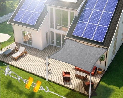 ŻAGIEL PRZECIWSŁONECZNY TARASOWY OGRODOWY OCHRONA UV 3X3M ŻAGIEL PRZECIWSŁONECZNY TARASOWY OGRODOWY OCHRONA UV 3X3M