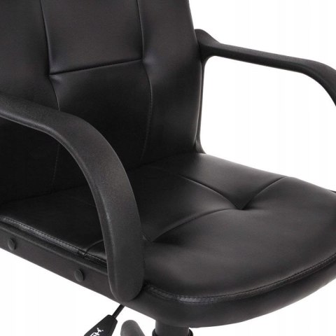 FOTEL BIUROWY OBROTOWY ERGONOMICZNY Z PODŁOKIETNIKAMI CZARNY
