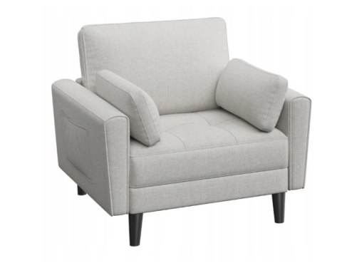 FOTEL TRADYCYJNY LNIANA MAŁA SOFA KANAPA Z 2 PODUSZKAMI I PODŁOKIETNIKAMI
