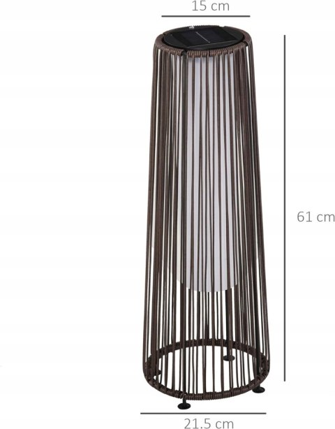 LAMPA OGRODOWA SOLARNA LED RATTAN ZEWNĘTRZNA DEKORACYJNA LAMPA OGRODOWA SOLARNA LED RATTAN ZEWNĘTRZNA DEKORACYJNA