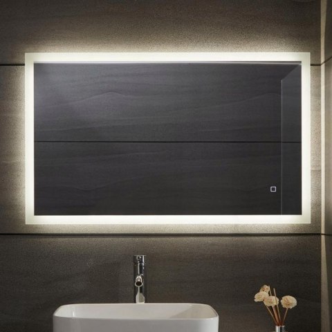 LUSTRO LED DO ŁAZIENKI 50X70 Z FUNKCJĄ ANTYZAPAROWĄ ŚCIEMNIANE
