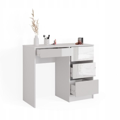 TOALETKA KOSMETYCZNA BIAŁA 90CM 4 PÓŁKI USZKODZONY ELEMENT