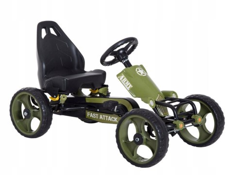 GOKART DZIECIĘCY NA PEDAŁY Z HAMULCEM RĘCZNYM REGULOWANE SIEDZISKO