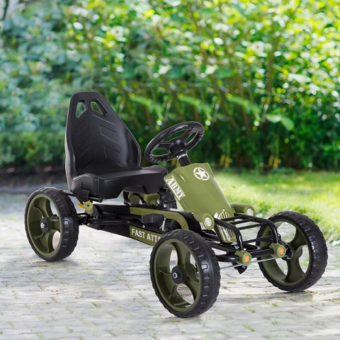 GOKART DZIECIĘCY NA PEDAŁY Z HAMULCEM RĘCZNYM REGULOWANE SIEDZISKO