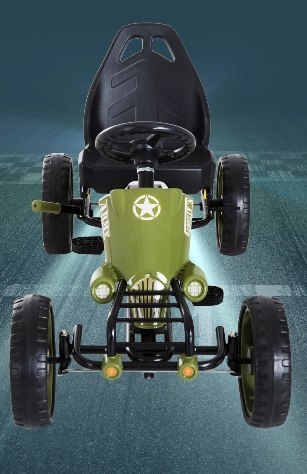 GOKART DZIECIĘCY NA PEDAŁY Z HAMULCEM RĘCZNYM REGULOWANE SIEDZISKO