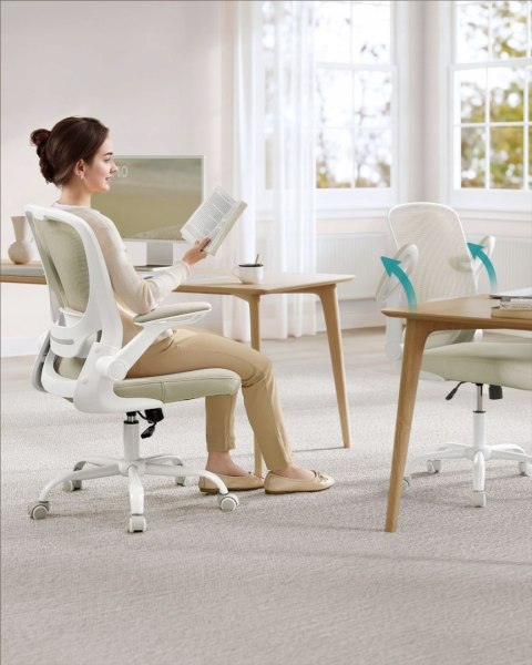 KRZESŁO BIUROWE ERGONOMICZNE Z FUNKCJĄ BUJANIA I PODŁOKIETNIKAMI