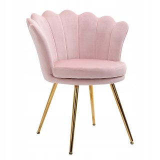 KRZESŁO MUSZLA WELUROWE DO SALONU SYPIALNI ELEGANCKIE DESIGN