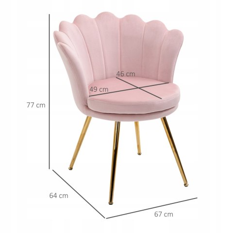 KRZESŁO MUSZLA WELUROWE DO SALONU SYPIALNI ELEGANCKIE DESIGN