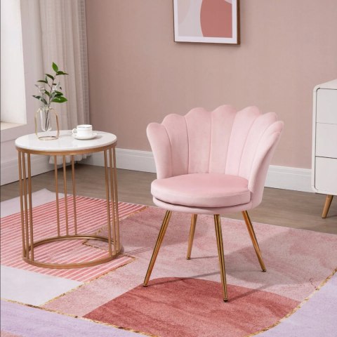 KRZESŁO MUSZLA WELUROWE DO SALONU SYPIALNI ELEGANCKIE DESIGN