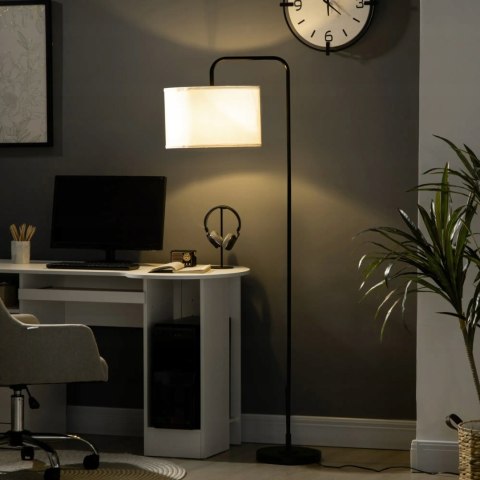 LAMPA STOJĄCA PODŁOGOWA NOWOCZESNA Z ABAŻUREM PRZEŁĄCZNIK NOŻNY